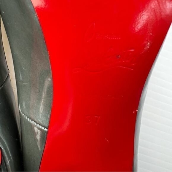 CHRISTIAN LOUBOUTIN Ron Ron 100 Patent Leather Pumps size 7 Red Bottoms - Picture 12 of 15